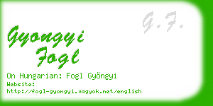 gyongyi fogl business card